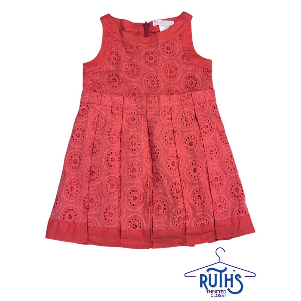 NWOT Janie and Jack WaterColor Poppy Eyelet Dress